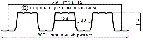 Фото: Профнастил Н114 х 750 - B (ПЭ-01-9003-0.9) в Лосино-Петровском