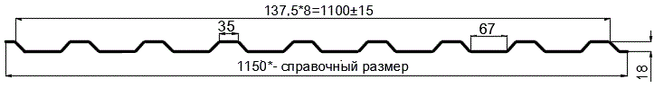 Фото: Профнастил оцинкованный МП20 х 1100 (ОЦ-01-БЦ-0.55) в Лосино-Петровском