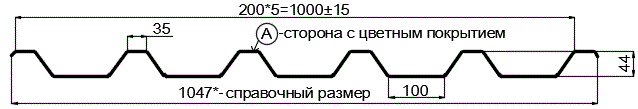 Фото: Профнастил С44 х 1000 - A (ПЭ-01-1014-0.45) в Лосино-Петровском