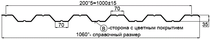 Фото: Профнастил НС35 х 1000 - B (PURETAN-20-RR11-0.5) в Лосино-Петровском