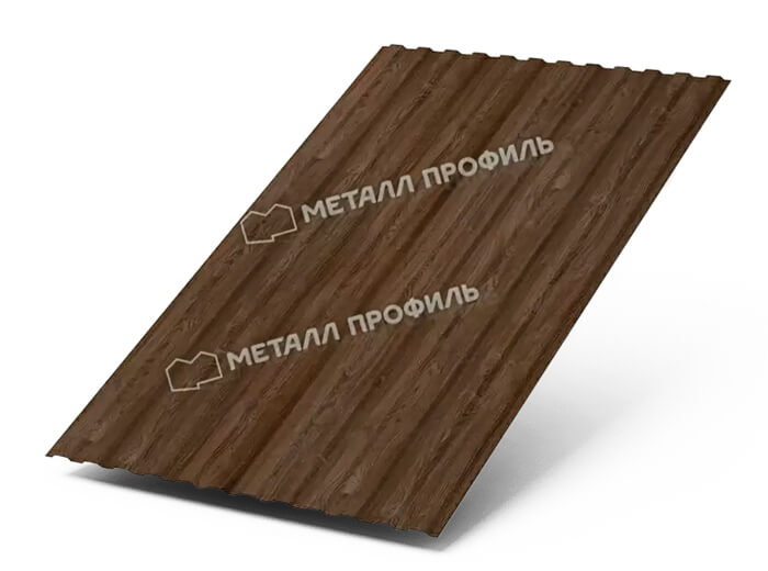 Фото: Профнастил МП10 х 1100 - B (ECOSTEEL_MA_Д-01-МореныйДуб-0.5) в Лосино-Петровском