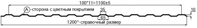 Фото: Профнастил МП10 х 1100 - A (ПЭ-01-3005-0.65) в Лосино-Петровском