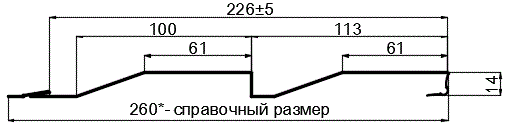 Фото: Сайдинг МП СК-14х226 (Steelmatt-20-7024-0.4±0.08мм) в Лосино-Петровском