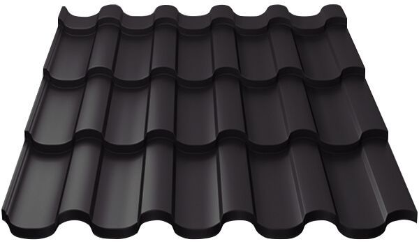 Металлочерепица МП Монтекристо-S (VALORI-20-Темный Сланец-0.5)